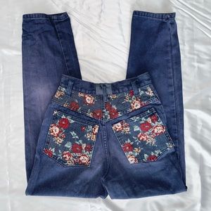 𓆉 Vintage Purple Floral Jeans 𓆉